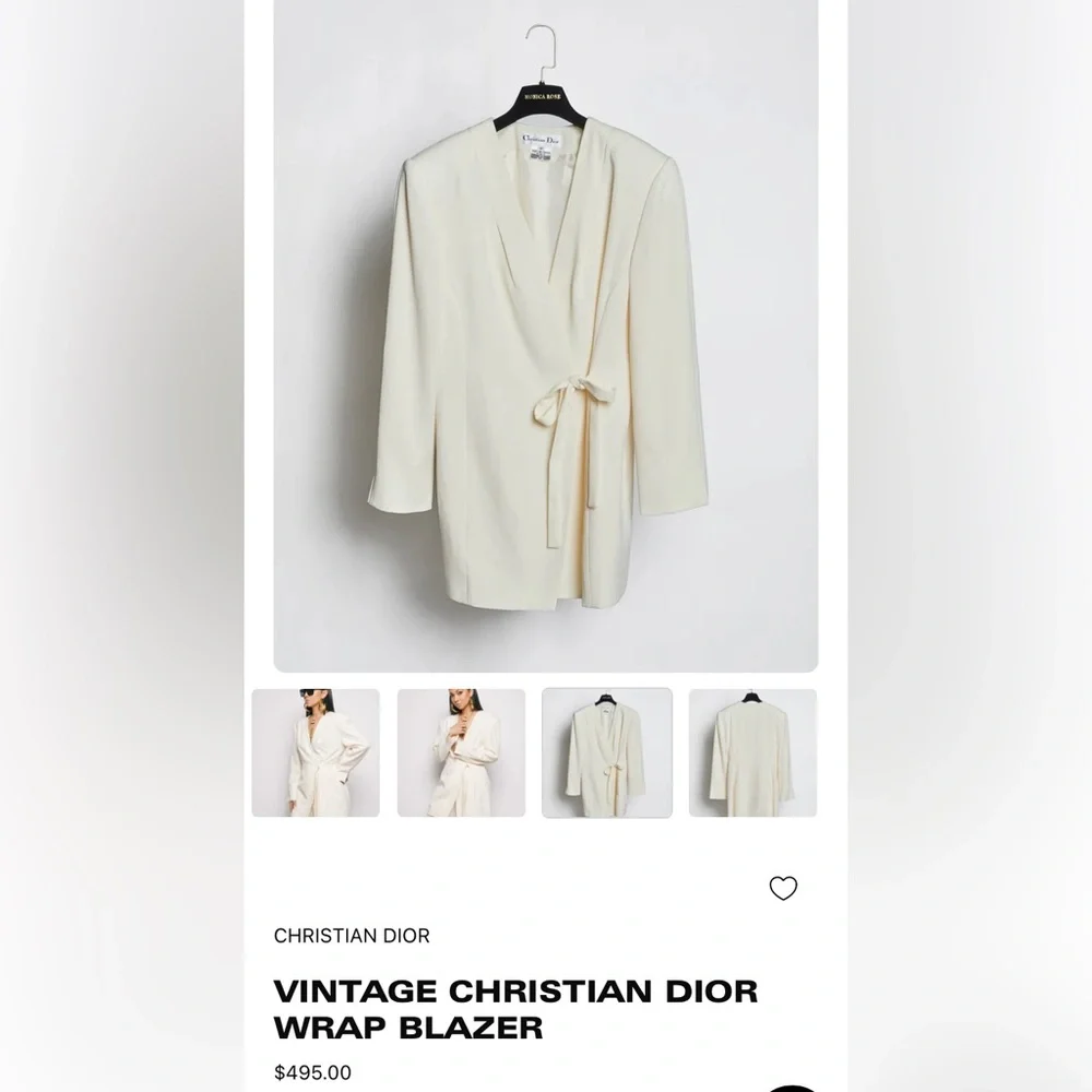 Dior Cream Blazers & Suit Jackets